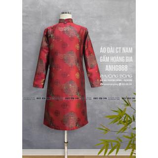 Áo Dài Cách Tân Nam Gấm Cao Cấp ANHG868